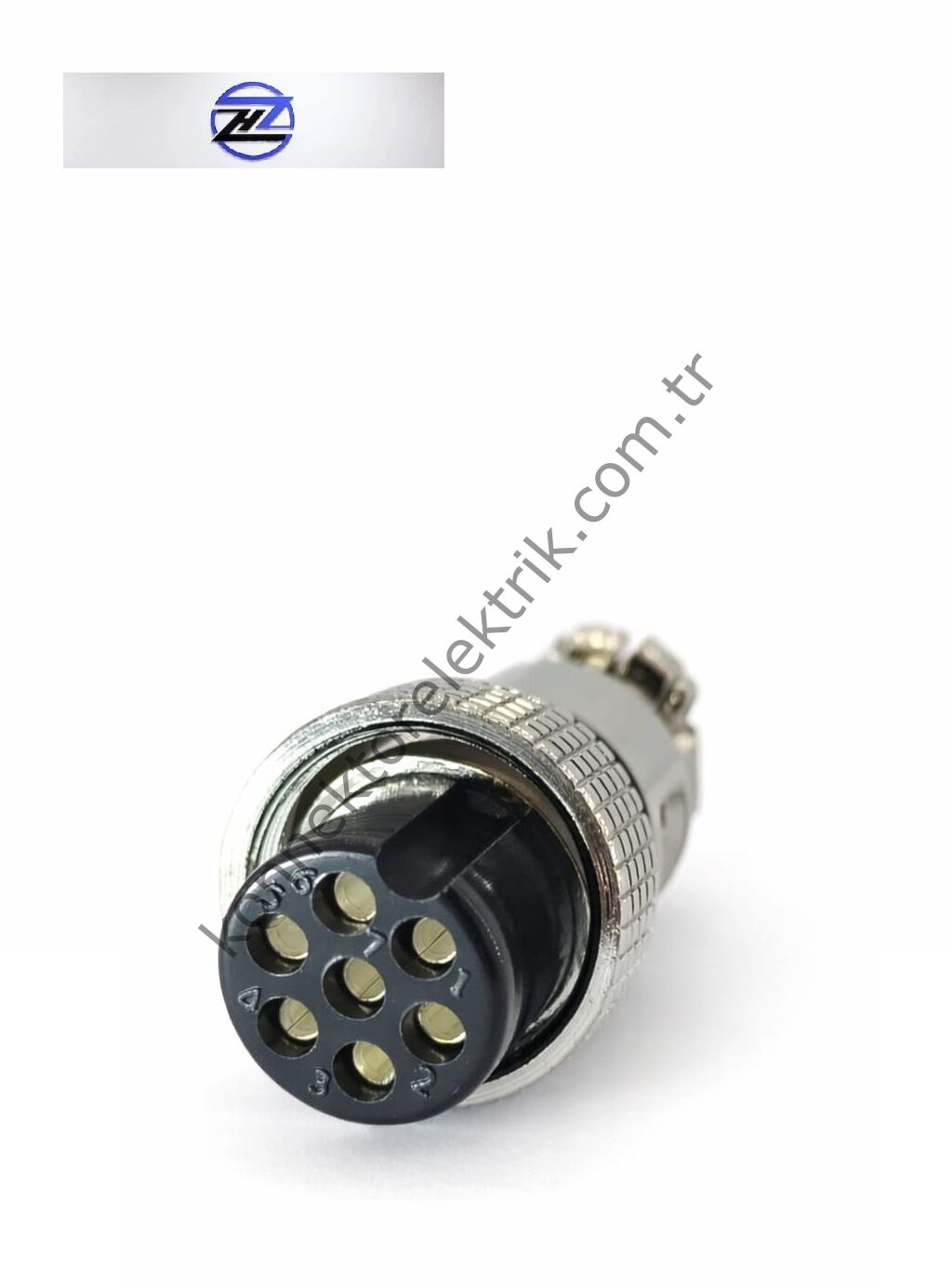 HZ CONNECTORS GX20 19M-7A 7 Pin Metal Kasa Kablo Tipi Dişi Mike (Mayk) Konnektör