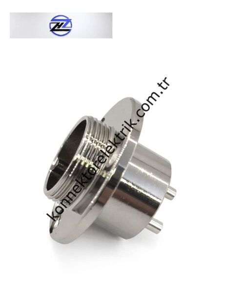 HZ CONNECTORS GX20 19M-7E Yuvarlak Flanş 7 Pin Metal Kasa Panel Tipi Erkek Mike (Mayk) Konnektör