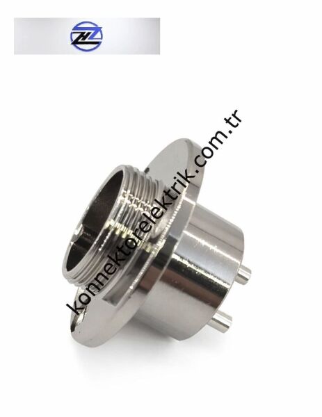 HZ CONNECTORS GX20 19M-8E Yuvarlak Flanş 8 Pin Metal Kasa Panel Tipi Erkek Mike (Mayk) Konnektör