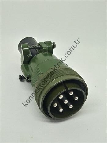 KUKDONG MS3106F 24-10P 7 Pin Metal Kasa Kablo Tipi Erkek Askeri Konnektör