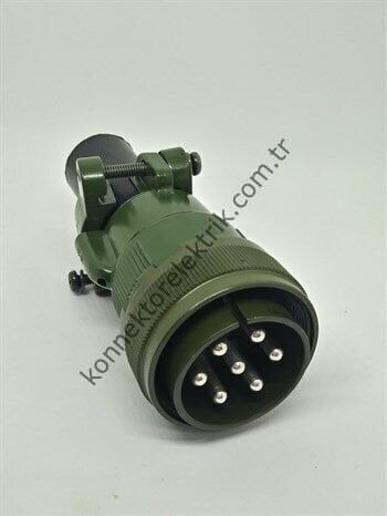 KUKDONG MS3106F 24-10P 7 Pin Metal Kasa Kablo Tipi Erkek Askeri Konnektör