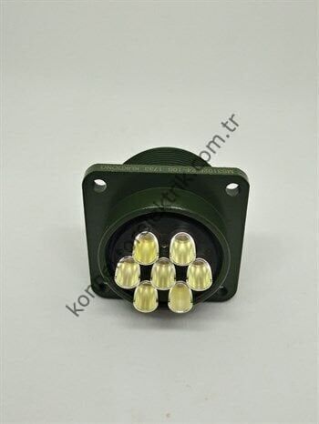 KUKDONG MS3102E 24-10S 7 Pin Metal Kasa Panel Tipi Dişi Askeri Konnektör