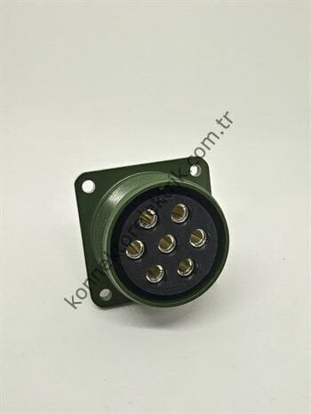 KUKDONG MS3102E 24-10S 7 Pin Metal Kasa Panel Tipi Dişi Askeri Konnektör