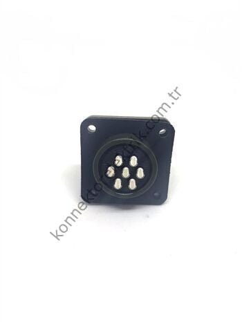 KUKDONG MS3102E 16S-1S 7 Pin Metal Kasa Panel Tipi Dişi Askeri Konnektör