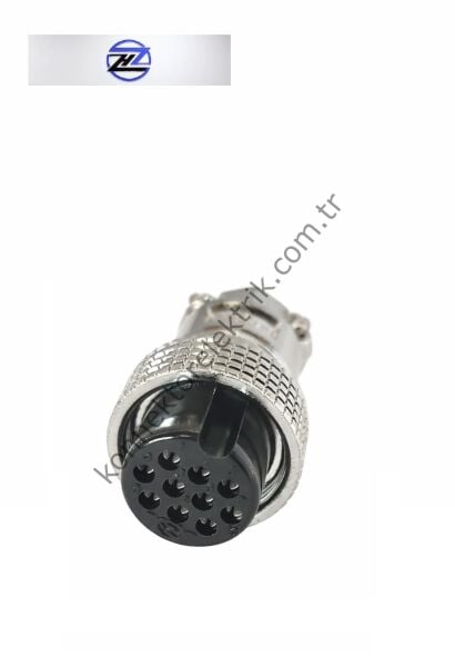 HZ CONNECTORS GX20 19M-10A 10 Pin Metal Kasa Kablo Tipi Dişi Mike (Mayk) Konnektör