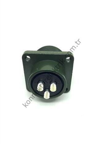 KUKDONG MS3102E 18-21P 3 Pin Metal Kasa Panel Tipi Erkek Askeri Konnektör