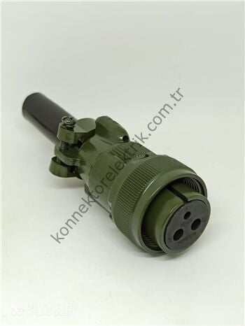 KUKDONG MS3106F 18-5S 3 Pin (2+1) Metal Kasa Kablo Tipi Dişi Askeri Konnektör