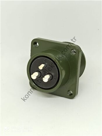 KUKDONG MS3102E 18-5P 3 Pin (2+1) Metal Kasa Panel Tipi Erkek Askeri Konnektör