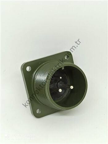 KUKDONG MS3102E 18-5P 3 Pin (2+1) Metal Kasa Panel Tipi Erkek Askeri Konnektör