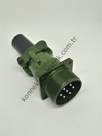 KUKDONG MS3100E 24-2P 7 Pin Metal Kasa Karşıt Kablo Tipi Erkek Askeri Konnektör