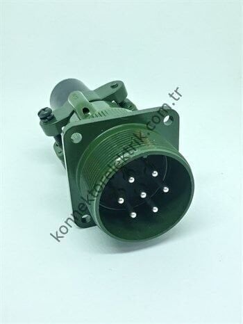 KUKDONG MS3100E 24-2P 7 Pin Metal Kasa Karşıt Kablo Tipi Erkek Askeri Konnektör