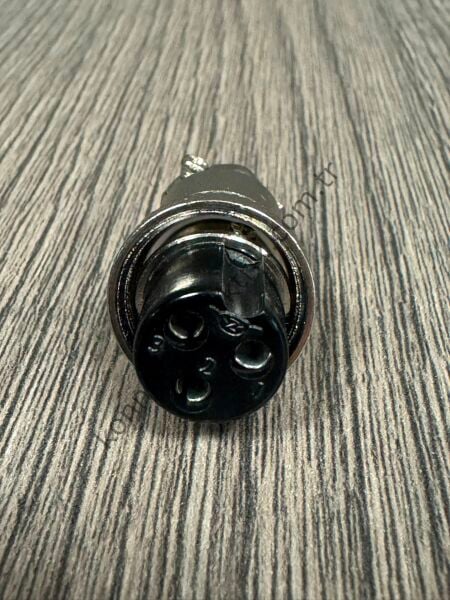 HZ CONNECTORS GX16 16M-3A 3 Pin Metal Kasa Kablo Tipi Dişi Mike (Mayk) Konnektör