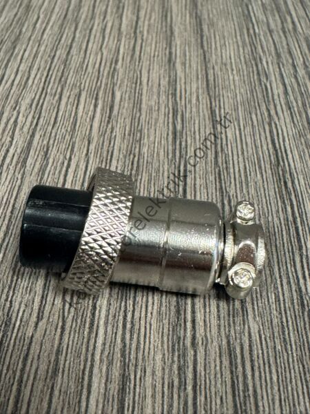 HZ CONNECTORS GX16 16M-3A 3 Pin Metal Kasa Kablo Tipi Dişi Mike (Mayk) Konnektör
