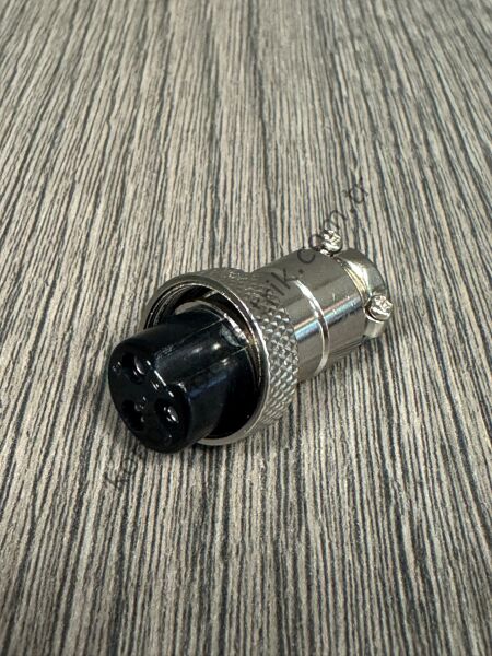 HZ CONNECTORS GX16 16M-3A 3 Pin Metal Kasa Kablo Tipi Dişi Mike (Mayk) Konnektör