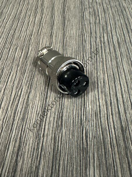 HZ CONNECTORS GX16 16M-3A 3 Pin Metal Kasa Kablo Tipi Dişi Mike (Mayk) Konnektör