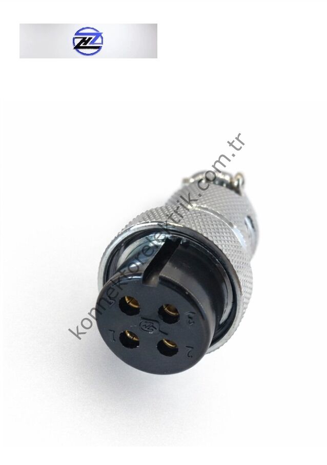 HZ CONNECTORS GX25 25M-4A 4 Pin Metal Kasa Kablo Tipi Dişi Mike (Mayk) Konnektör