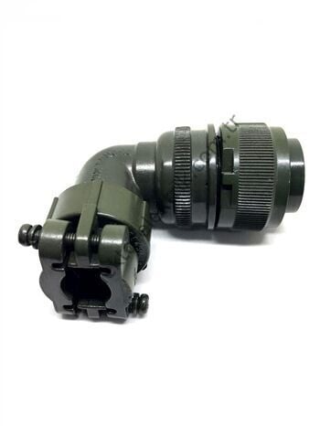 KUKDONG MS3108F 18-12P 6 Pin Metal Kasa 90° Açılı Kablo Tipi Erkek Askeri Konnektör