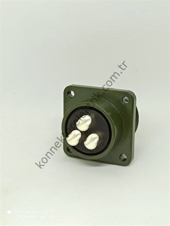 KUKDONG MS3102E 20-19S 3 Pin Metal Kasa Panel Tipi Dişi Askeri Konnektör
