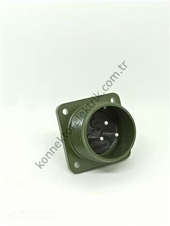 KUKDONG MS3102E 20-3P 3 Pin Metal Kasa Panel Tipi Erkek Askeri Konnektör