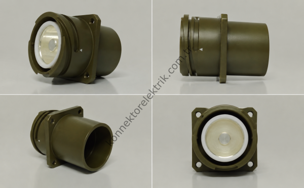 HZ CONNECTORS VG96929A132ZN 425A 1 Pin Metal Kasa Panel Tipi Erkek Askeri Konnektör