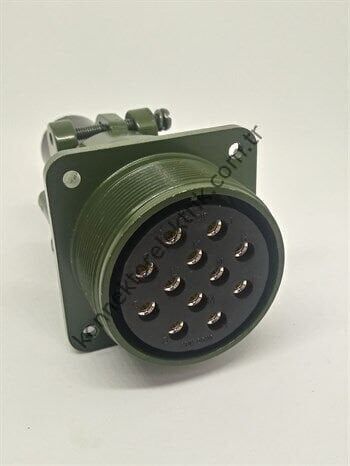 KUKDONG MS3100E 28-51S 12 Pin Metal Kasa Karşıt Kablo Tipi Dişi Askeri Konnektör