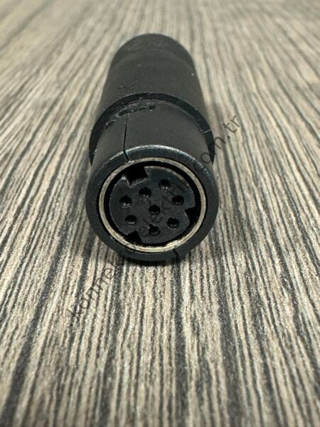 HZ CONNECTORS Mini-DIN 8 Pin Plastik Kasa Kablo Tipi Dişi Konnektör