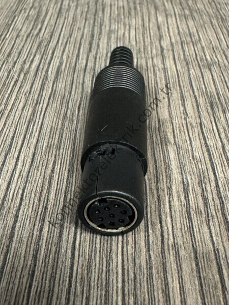 HZ CONNECTORS Mini-DIN 8 Pin Plastik Kasa Kablo Tipi Dişi Konnektör