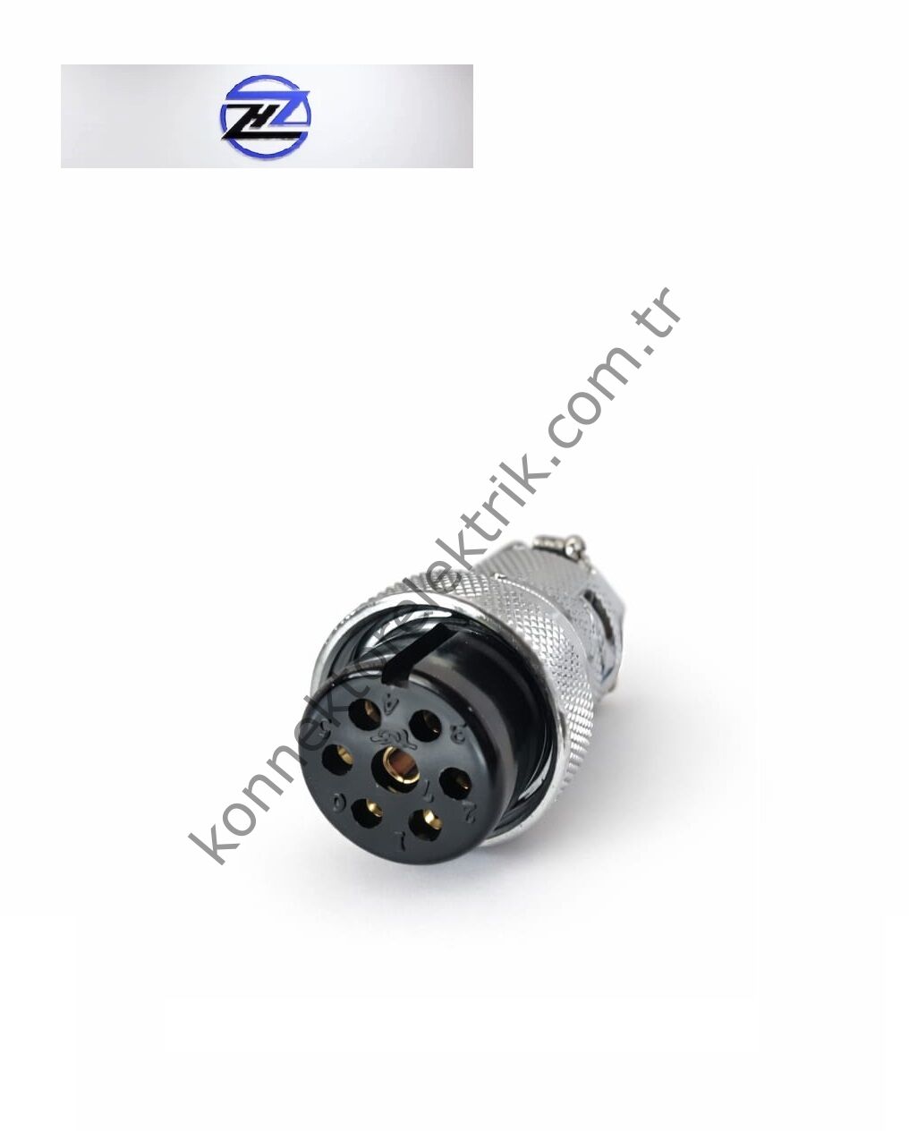 HZ CONNECTORS GX25 25M-7A 7 Pin Metal Kasa Kablo Tipi Dişi Mike (Mayk) Konnektör