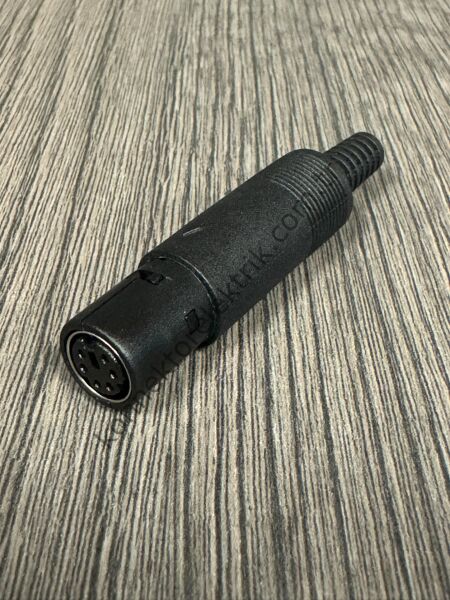 HZ CONNECTORS Mini-DIN 6 Pin Plastik Kasa Kablo Tipi Dişi Konnektör