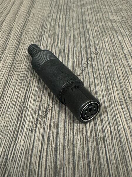 HZ CONNECTORS Mini-DIN 6 Pin Plastik Kasa Kablo Tipi Dişi Konnektör