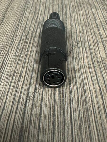 HZ CONNECTORS Mini-DIN 6 Pin Plastik Kasa Kablo Tipi Dişi Konnektör