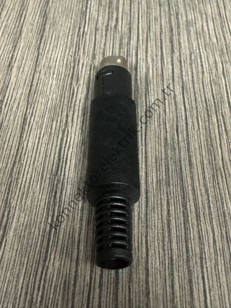 HZ CONNECTORS Mini-DIN 6 Pin Plastik Kasa Kablo Tipi Erkek Konnektör