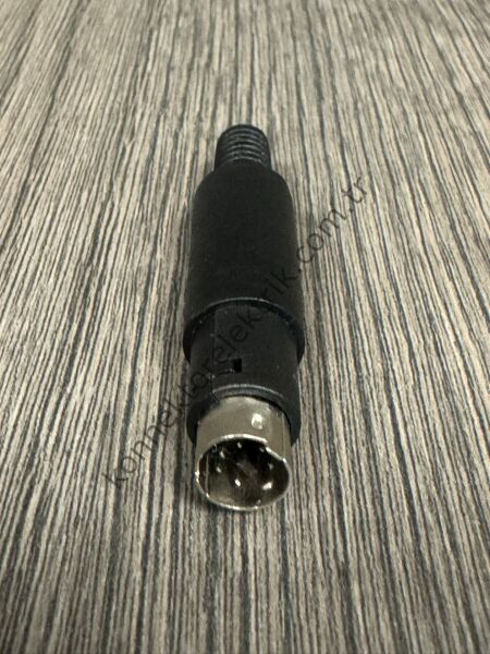 HZ CONNECTORS Mini-DIN 6 Pin Plastik Kasa Kablo Tipi Erkek Konnektör