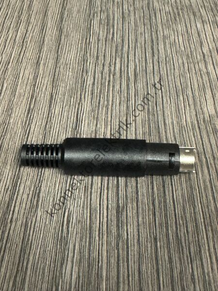 HZ CONNECTORS Mini-DIN 6 Pin Plastik Kasa Kablo Tipi Erkek Konnektör