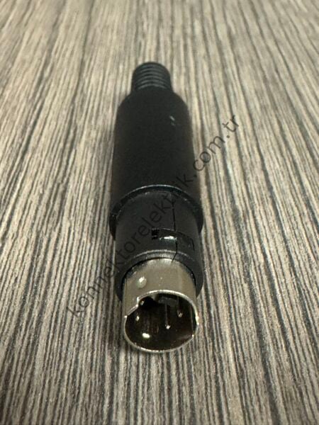 HZ CONNECTORS Mini-DIN 4 Pin Plastik Kasa Kablo Tipi Erkek Konnektör
