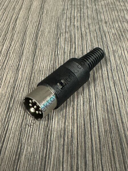 HZ CONNECTORS DIN 8 Pin Plastik Kasa Kablo Tipi Erkek Konnektör