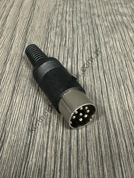 HZ CONNECTORS DIN 8 Pin Plastik Kasa Kablo Tipi Erkek Konnektör