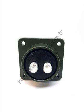 KUKDONG MS3102E 22-1P 2 Pin Metal Kasa Panel Tipi Erkek Askeri Konnektör