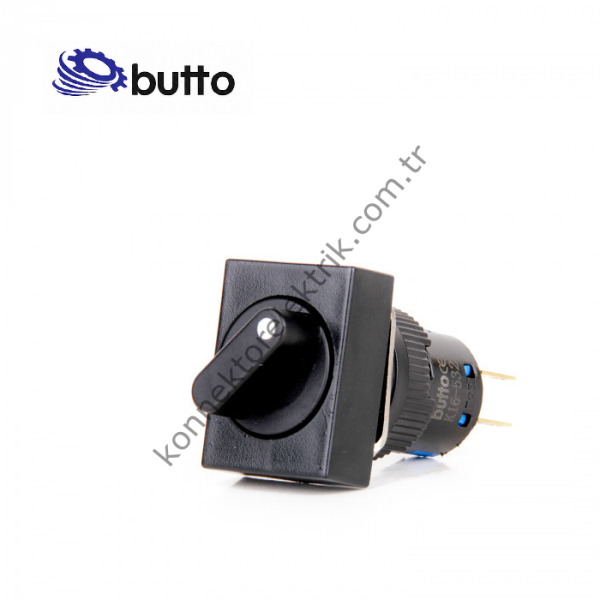 BUTTO K16-432-2  16mm Dikdörtgen Plastik Gövde 0-1 Kalıcı Mandal Buton