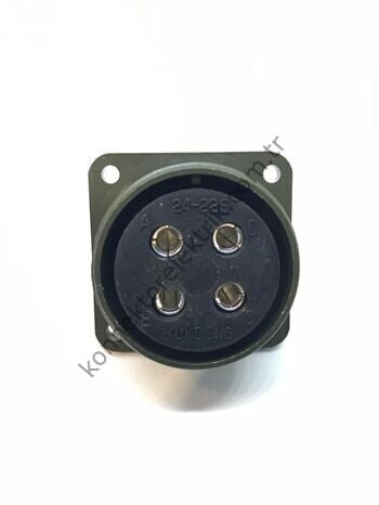 KUKDONG MS3102E 24-22S 4 Pin Metal Kasa Panel Tipi Dişi Askeri Konnektör