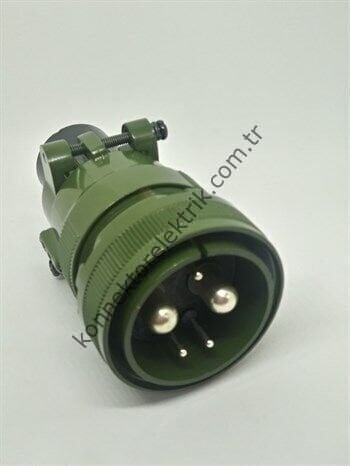 KUKDONG MS3106F 32-1P 5 Pin (3+2) Metal Kasa Kablo Tipi Erkek Askeri Konnektör