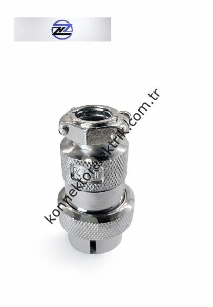 HZ CONNECTORS GX25 25MF-4A 4 Pin Metal Kasa Kablo Tipi Erkek Mike (Mayk) Konnektör