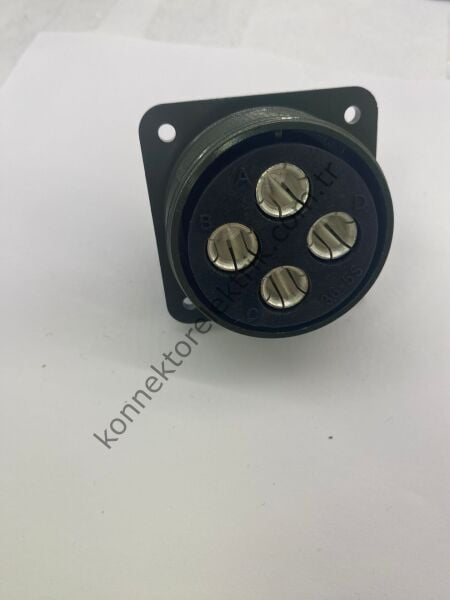 KUKDONG MS3102E 36-5S 4 Pin Metal Kasa Panel Tipi Dişi Askeri Konnektör