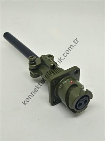 KUKDONG KDB00E 10SL-4S 2 Pin Metal Kasa Bayonet Karşıt Kablo Tipi Dişi Askeri Konnektör