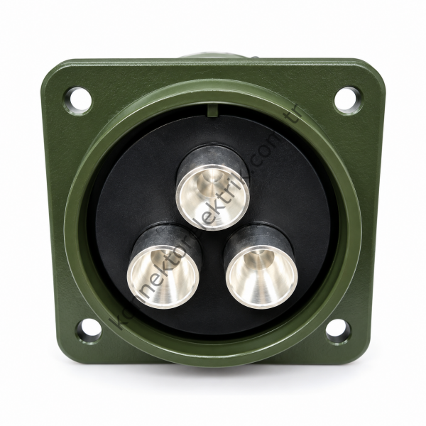 KUKDONG MS3102E 36-4P 3 Pin Metal Kasa Panel Tipi Erkek Askeri Konnektör