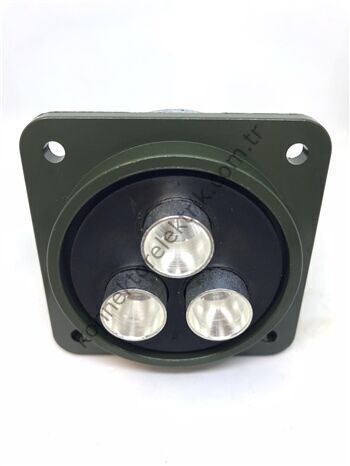 KUKDONG MS3102E 36-4P 3 Pin Metal Kasa Panel Tipi Erkek Askeri Konnektör