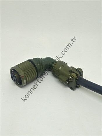 KUKDONG KDB08E 10SL-3S 3 Pin Metal Kasa Bayonet Kablo Tipi Dişi Askeri Konnektör