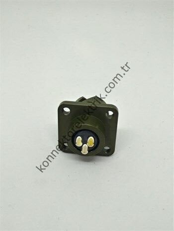 HZ CONNECTORS KDB02E 10SL-3P 3 Pin Metal Kasa Bayonet Panel Tipi Erkek Askeri Konnektör