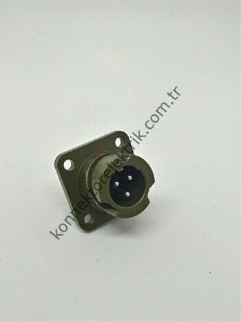 HZ CONNECTORS KDB02E 10SL-3P 3 Pin Bayonet Panel Tipi Erkek Askeri Konnektör