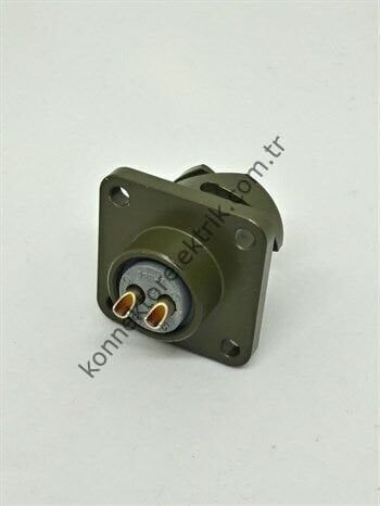 KUKDONG KDB02E 12S-3S 2 Pin Metal Kasa Bayonet Panel Tipi Dişi Askeri Konnektör